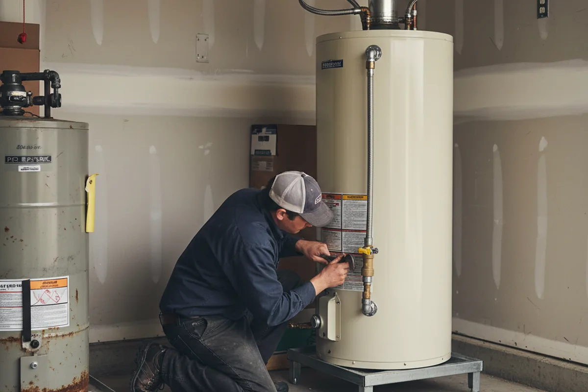 Water heater and shutoff valve replacement in Northvale